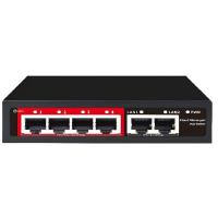 PCPRO PS204D  4+2 PORT 10/100mbps POE SWİCH POE 54W Cepten yönetilebilir - 1